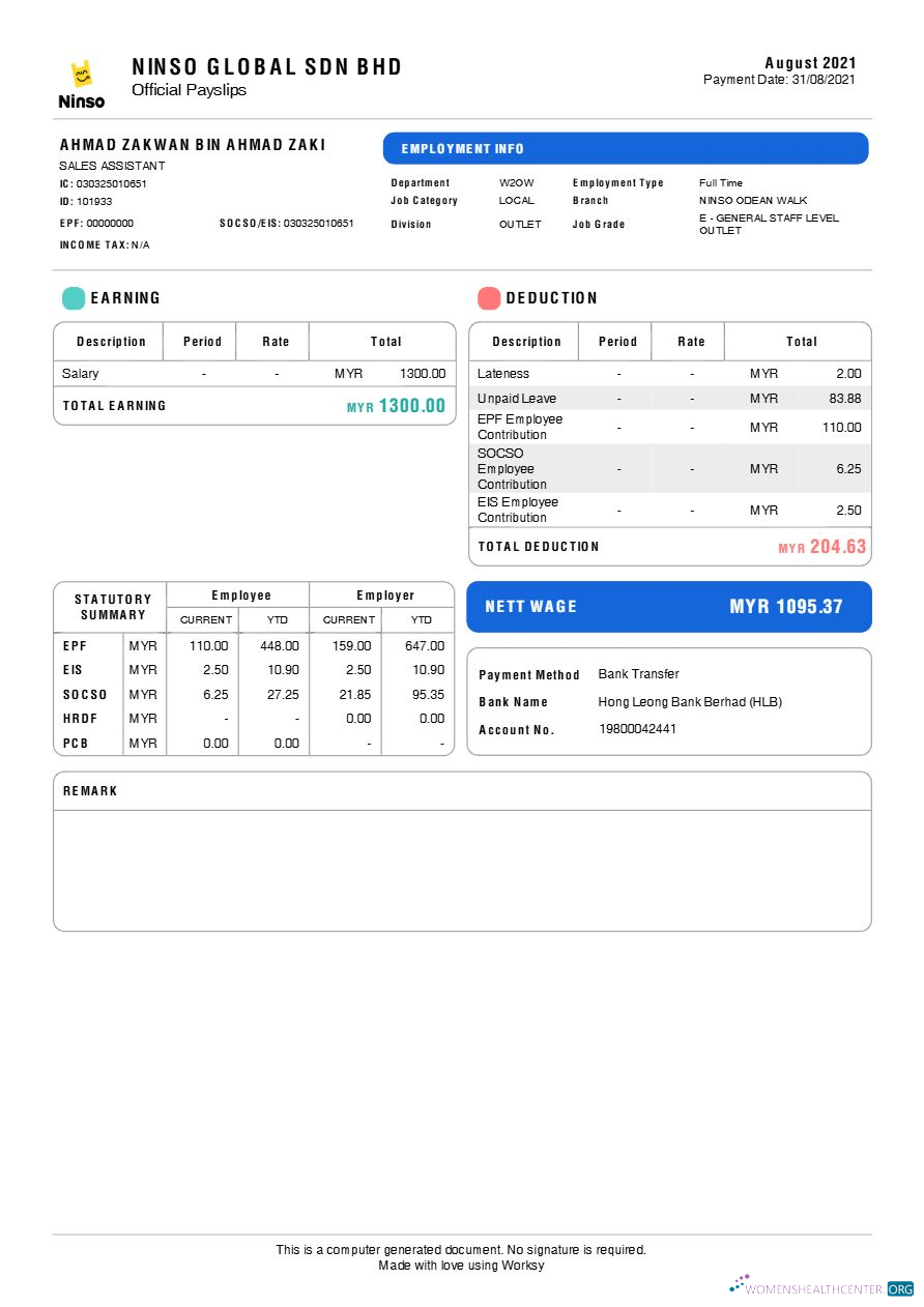 Download Ninso Global Sdn. Bhd. payslip template in Word and PDF formats.pdf, 1 Photoshop template